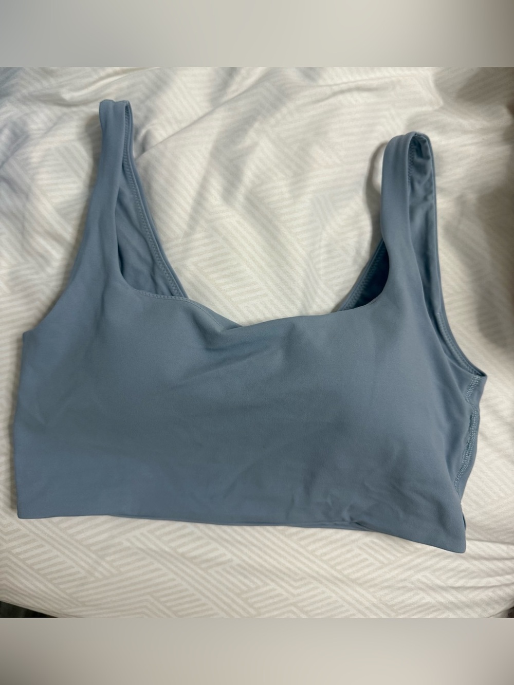 Lululemon athletica bend this scoop and square reversable bra Washed Denim Blue